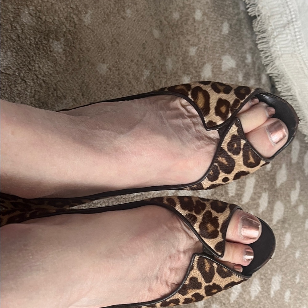 Manolo Blahnik Leopard Print Heels